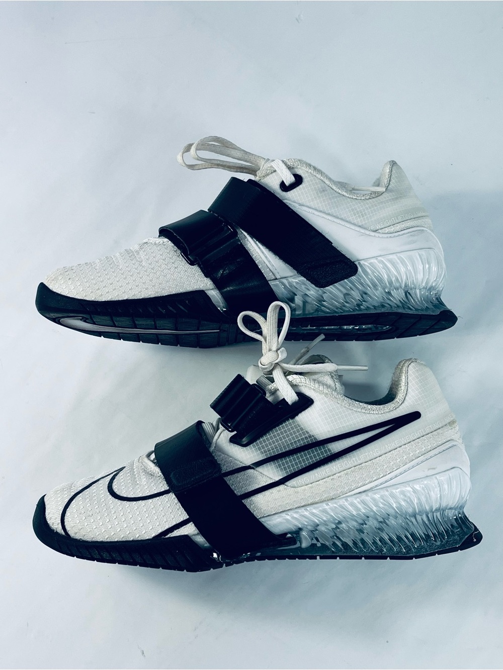 Nike Romaleos 4 White Black Training Shoes #CD3463-101 Men’s:5 Adjustable Straps